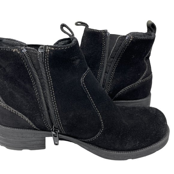 Earth Origins Womens Roxana Black Suede Elastic Block Heel Ankle Bootie Size 6M - Picture 10 of 12